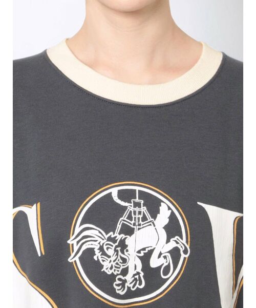 GYDA(ジェイダ)の「SPOOPY BUNNY RAISINGスウェットトップス(Tシャツ/カットソー・レディース・オフホワイト/チャコールグレー・FREE)」の20枚目の写真