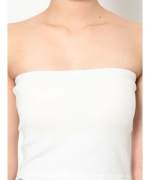 tope チューブトップ　ホワイト GYDA（ジェイダ）の「BASICショートベアトップス（チューブ