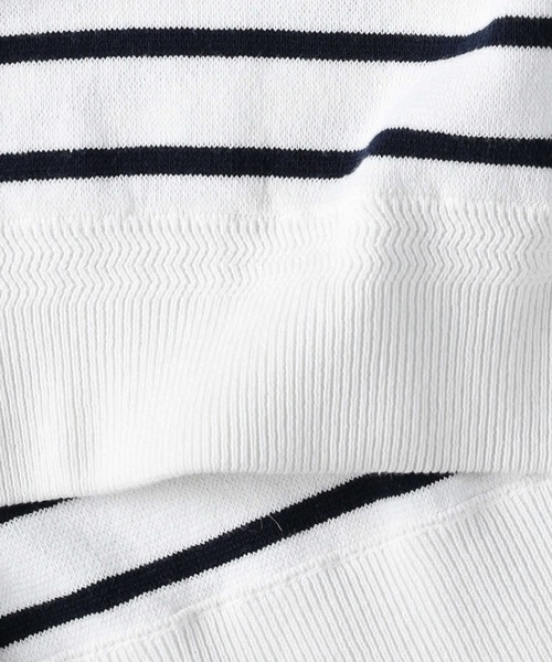 PLUS ONE(プラスワン)の「【PLUS ONE】ミラノリブクルーニット(ニット/セーター・メンズ・ブルー/オレンジ/ブラック/ホワイト×ネイビー/グリーン/オフホワイト/ネイビー×ホワイト/ダークベージュ・S/M/XL/L)」の19枚目の写真
