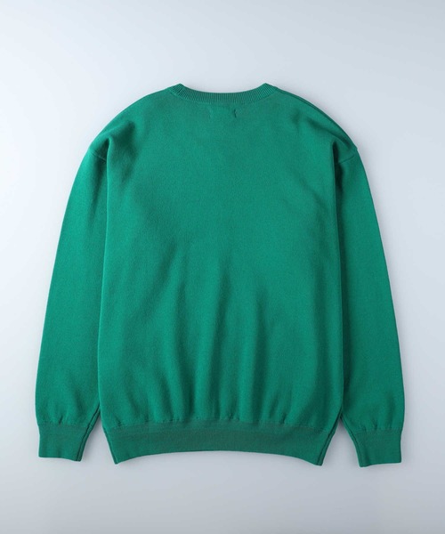 PLUS ONE(プラスワン)の「【PLUS ONE】ミラノリブクルーニット(ニット/セーター・メンズ・ブルー/オレンジ/ブラック/ホワイト×ネイビー/グリーン/オフホワイト/ネイビー×ホワイト/ダークベージュ・S/M/XL/L)」の13枚目の写真