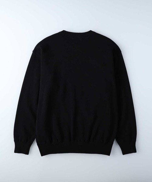 PLUS ONE(プラスワン)の「【PLUS ONE】ミラノリブクルーニット(ニット/セーター・メンズ・ブルー/オレンジ/ブラック/ホワイト×ネイビー/グリーン/オフホワイト/ネイビー×ホワイト/ダークベージュ・S/M/XL/L)」の11枚目の写真