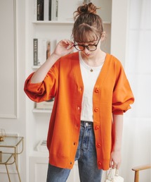 ANGIE（アンジー）の「【前後2WAY】スポンジニットVネックカーディガン（カーディガン/ボレロ）」