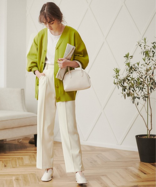 ANGIE(アンジー)の「【前後2WAY】スポンジニットVネックカーディガン(カーディガン/ボレロ・レディース・オレンジ/ライム/アイボリー/ブラック/ブルー・FREE)」の6枚目の写真