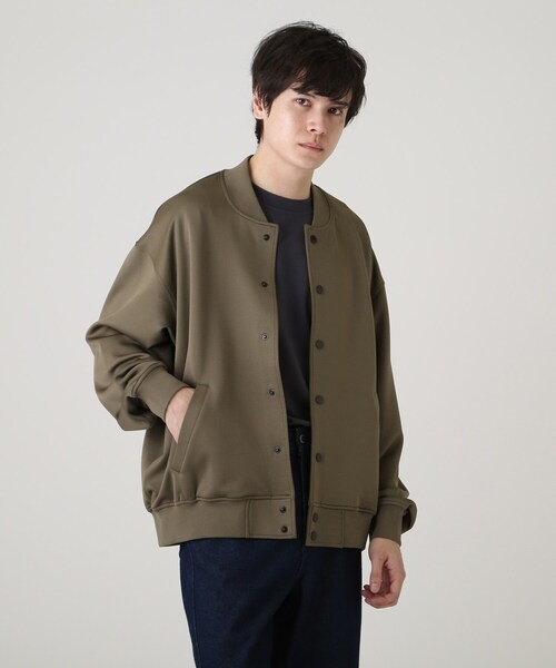 tk.TAKEO KIKUCHI（ティーケータケオキクチ）の「◆エステルジャージスタジャン（スタジャン・メンズ・ネイビー/ブラック/ブラウン系その他・01/03/02/04）」の2枚目の写真