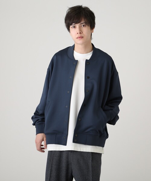 tk.TAKEO KIKUCHI（ティーケータケオキクチ）の「◆エステルジャージスタジャン（スタジャン・メンズ・ネイビー/ブラック/ブラウン系その他・01/03/02/04）」の3枚目の写真