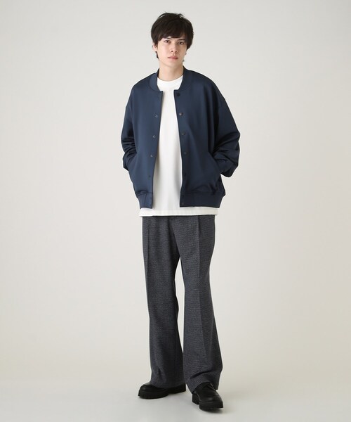 tk.TAKEO KIKUCHI（ティーケータケオキクチ）の「◆エステルジャージスタジャン（スタジャン・メンズ・ネイビー/ブラック/ブラウン系その他・01/03/02/04）」の11枚目の写真