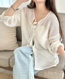 WEGO | WEGO/2WAYリボンメッシュカーデ(カーディガン/ボレロ)