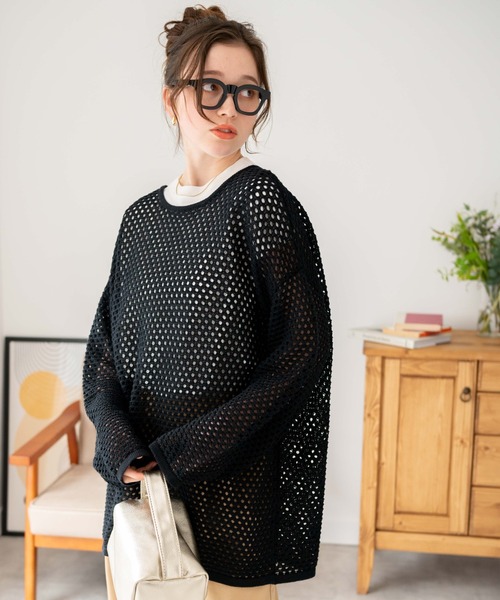 WEGO（ウィゴー）の「WEGO/2WAYリボンメッシュカーデ（カーディガン/ボレロ・レディース・ブラック/その他1/その他2/ホワイト・FREE）」の18枚目の写真