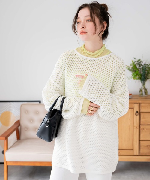 WEGO（ウィゴー）の「WEGO/2WAYリボンメッシュカーデ（カーディガン/ボレロ・レディース・ブラック/その他1/その他2/ホワイト・FREE）」の15枚目の写真