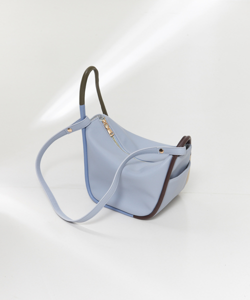 LOWELL things（ロウェル　シングス）の「Lafull/配色パイピング3WayショルダーBAG/ホーボーバッグ（ショルダーバッグ・レディース・ブラック/ライトブルー/アイボリー・フリー）」の19枚目の写真