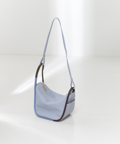 LOWELL things（ロウェル　シングス）の「Lafull/配色パイピング3WayショルダーBAG/ホーボーバッグ（ショルダーバッグ・レディース・ブラック/ライトブルー/アイボリー・フリー）」の18枚目の写真