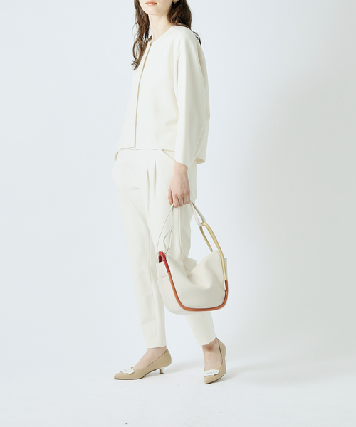 LOWELL things（ロウェル　シングス）の「Lafull/配色パイピング3WayショルダーBAG/ホーボーバッグ（ショルダーバッグ・レディース・ブラック/ライトブルー/アイボリー・フリー）」の12枚目の写真