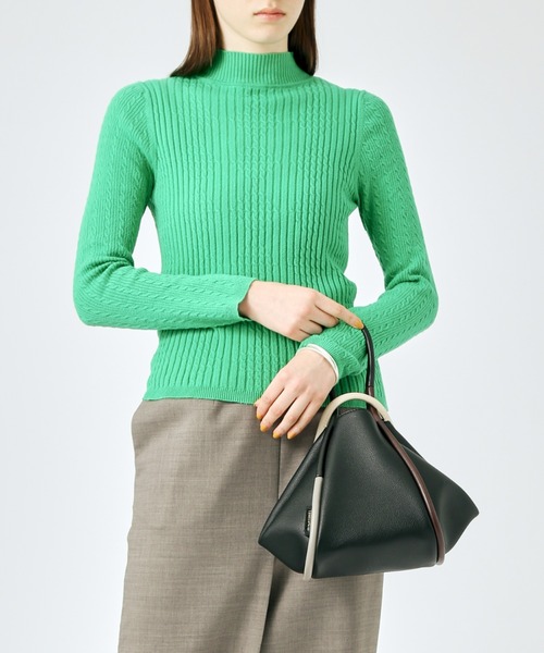 LOWELL things（ロウェル　シングス）の「Lafull/配色パイピング3WayショルダーBAG/ホーボーバッグ（ショルダーバッグ・レディース・ブラック/ライトブルー/アイボリー・フリー）」の6枚目の写真