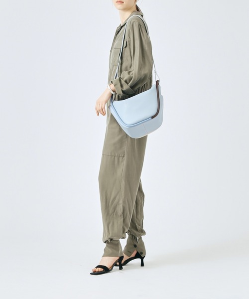 LOWELL things（ロウェル　シングス）の「Lafull/配色パイピング3WayショルダーBAG/ホーボーバッグ（ショルダーバッグ・レディース・ブラック/ライトブルー/アイボリー・フリー）」の8枚目の写真