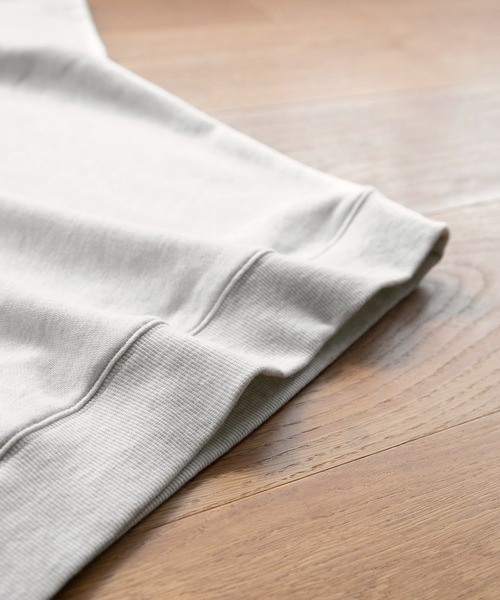 EMMA CLOTHES(エマクローズ)の「オーバーサイズ ビッグカラー ハーフジップ S/Sプルオーバースウェット EMMA CLOTHES(Tシャツ/カットソー・メンズ・アッシュブラウン/杢グレー/ブラック/グリーン系1/アイボリー/カーキ・L/M)」の16枚目の写真