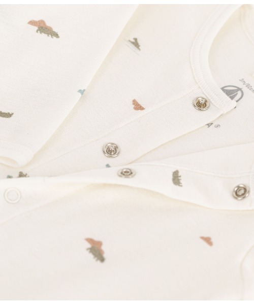 PETIT BATEAU（プチバトー）の「プリント足なしロンパース（ロンパース・キッズ・ホワイト系その他/オフホワイト・3MONTH/6MONTH/12MONTH）」の5枚目の写真