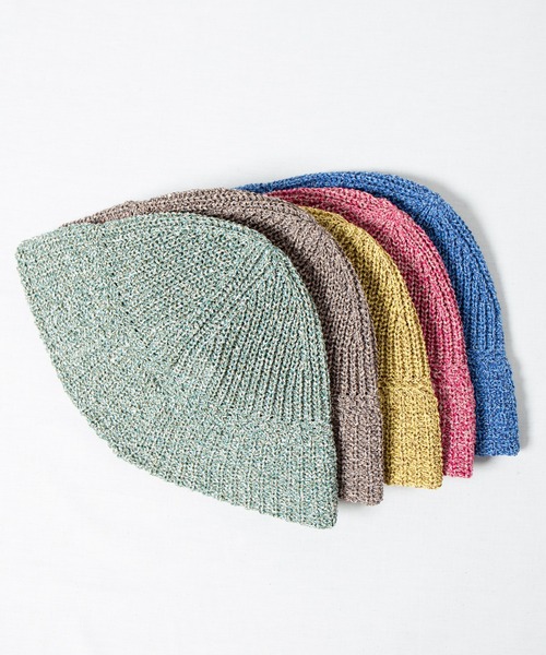 セール】Japanese Paper Melange Knit Tulip Hat / 和紙混紡メランジ