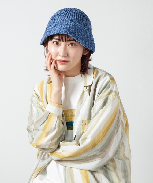RACAL（ラカル）の「Japanese Paper Melange Knit Tulip Hat