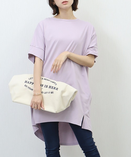 libelle more(リベル モア)の「《接触冷感》USAコットン コクーンワンピース(ワンピース・レディース・ベージュ/ラベンダー/ライトカーキ/ブラック/ブラウン/パープル・L/M)」の6枚目の写真