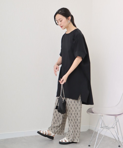 libelle more(リベル モア)の「《接触冷感》USAコットン コクーンワンピース(ワンピース・レディース・ベージュ/ラベンダー/ライトカーキ/ブラック/ブラウン/パープル・L/M)」の8枚目の写真