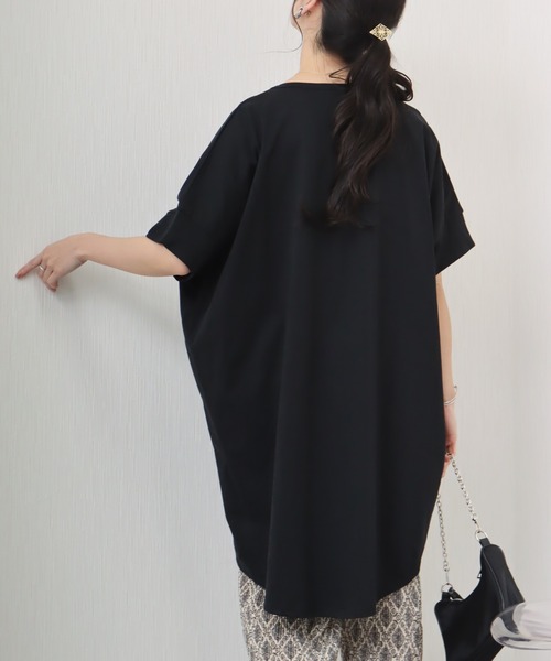 libelle more(リベル モア)の「《接触冷感》USAコットン コクーンワンピース(ワンピース・レディース・ベージュ/ラベンダー/ライトカーキ/ブラック/ブラウン/パープル・L/M)」の12枚目の写真