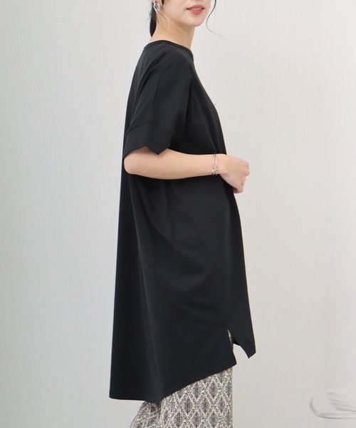 libelle more(リベル モア)の「《接触冷感》USAコットン コクーンワンピース(ワンピース・レディース・ベージュ/ラベンダー/ライトカーキ/ブラック/ブラウン/パープル・L/M)」の13枚目の写真