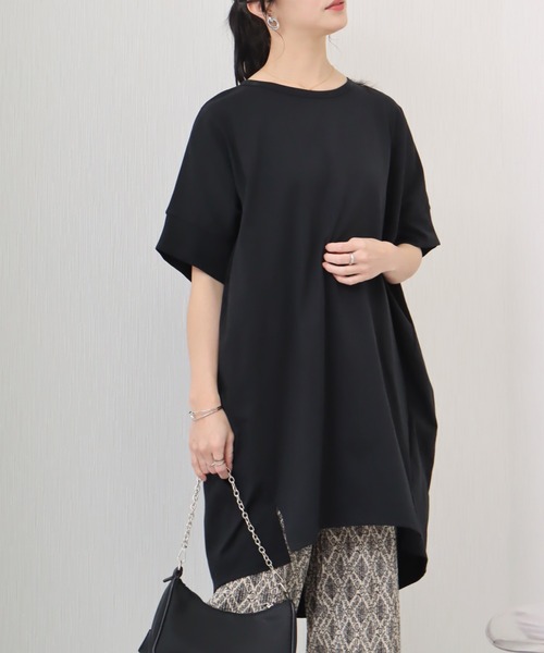 libelle more(リベル モア)の「《接触冷感》USAコットン コクーンワンピース(ワンピース・レディース・ベージュ/ラベンダー/ライトカーキ/ブラック/ブラウン/パープル・L/M)」の14枚目の写真