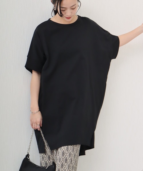 libelle more(リベル モア)の「《接触冷感》USAコットン コクーンワンピース(ワンピース・レディース・ベージュ/ラベンダー/ライトカーキ/ブラック/ブラウン/パープル・L/M)」の15枚目の写真