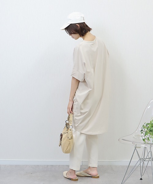 libelle more(リベル モア)の「《接触冷感》USAコットン コクーンワンピース(ワンピース・レディース・ベージュ/ラベンダー/ライトカーキ/ブラック/ブラウン/パープル・L/M)」の17枚目の写真