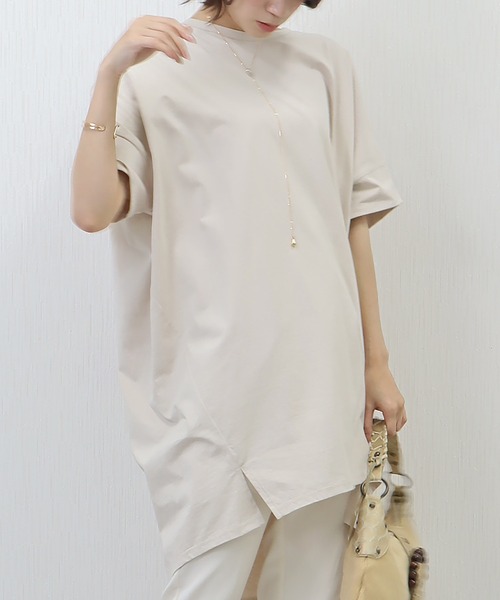 libelle more(リベル モア)の「《接触冷感》USAコットン コクーンワンピース(ワンピース・レディース・ベージュ/ラベンダー/ライトカーキ/ブラック/ブラウン/パープル・L/M)」の20枚目の写真