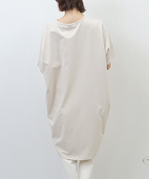 libelle more(リベル モア)の「《接触冷感》USAコットン コクーンワンピース(ワンピース・レディース・ベージュ/ラベンダー/ライトカーキ/ブラック/ブラウン/パープル・L/M)」の22枚目の写真