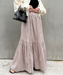 チェックティアードスカート