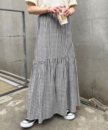 チェックティアードスカート