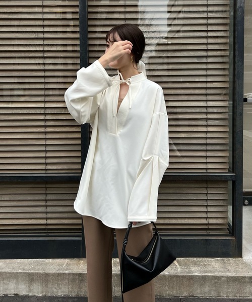 Amiur(エミレ)の「pocket tuck tapered pants(その他パンツ・レディース・グリーン/アイボリー/モカ・S/M)」の10枚目の写真