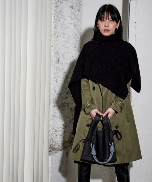 Y/lim（イリム）の「Y/lim ネックウォーマーケープベスト（ベスト・レディース・オフホワイト/ブラック/グレー・FREE）」の10枚目の写真