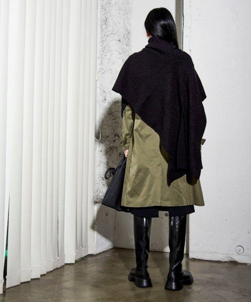 Y/lim（イリム）の「Y/lim ネックウォーマーケープベスト（ベスト・レディース・オフホワイト/ブラック/グレー・FREE）」の12枚目の写真