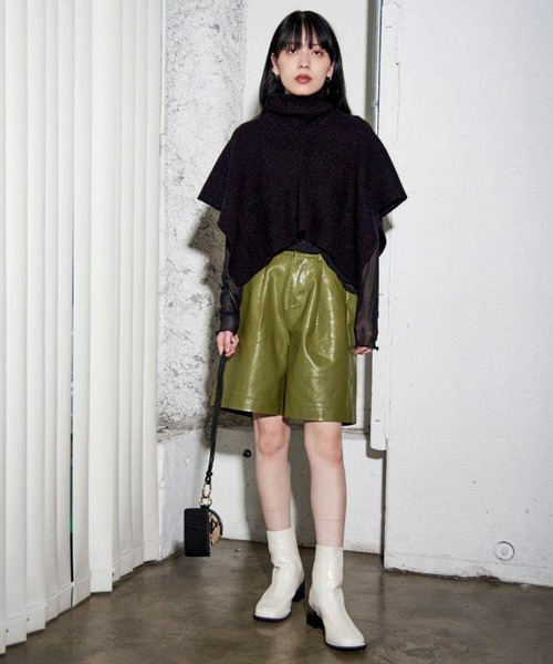 Y/lim（イリム）の「Y/lim ネックウォーマーケープベスト（ベスト・レディース・オフホワイト/ブラック/グレー・FREE）」の13枚目の写真