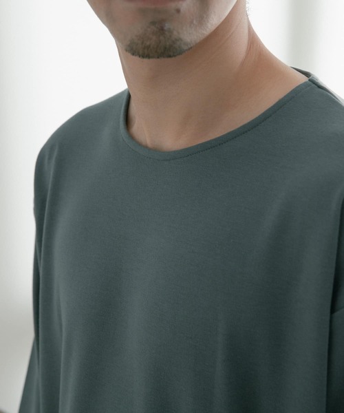 ITEMS URBANRESEARCH（アイテムズ アーバンリサーチ）の「クールタッチポンチ 7分袖ビッグTシャツ（Tシャツ/カットソー・メンズ・オフホワイト/ベージュ/ブルー/ブラック・MEDIUM/LARGE）」の12枚目の写真