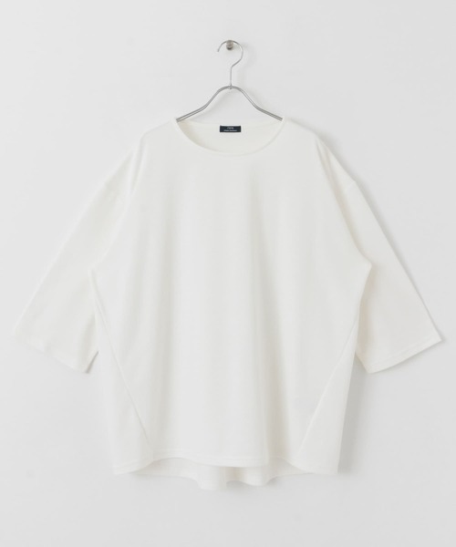 ITEMS URBANRESEARCH（アイテムズ アーバンリサーチ）の「クールタッチポンチ 7分袖ビッグTシャツ（Tシャツ/カットソー・メンズ・オフホワイト/ベージュ/ブルー/ブラック・MEDIUM/LARGE）」の15枚目の写真