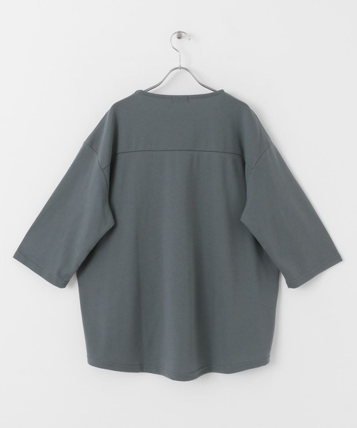 ITEMS URBANRESEARCH（アイテムズ アーバンリサーチ）の「クールタッチポンチ 7分袖ビッグTシャツ（Tシャツ/カットソー・メンズ・オフホワイト/ベージュ/ブルー/ブラック・MEDIUM/LARGE）」の7枚目の写真