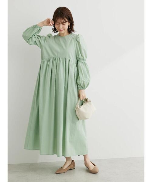 Petit fleur（プチフルール）の「・Petit Fleurヴィラーゴスリーブワンピース（ワンピース・レディース・ブラック/オレンジ/グリーン系その他2・FREE）」の7枚目の写真