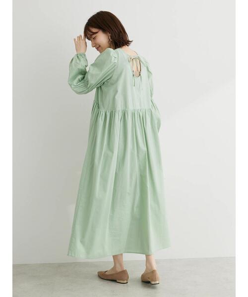 Petit fleur（プチフルール）の「・Petit Fleurヴィラーゴスリーブワンピース（ワンピース・レディース・ブラック/オレンジ/グリーン系その他2・FREE）」の11枚目の写真