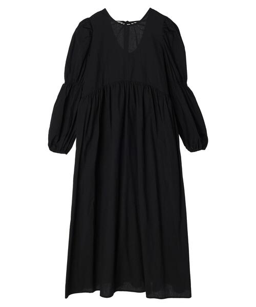 Petit fleur（プチフルール）の「・Petit Fleurヴィラーゴスリーブワンピース（ワンピース・レディース・ブラック/オレンジ/グリーン系その他2・FREE）」の6枚目の写真