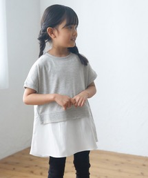 coca(coca) | キッズ 親子お揃いミニ裏毛ドッキングトップス(シャツ/ブラウス)