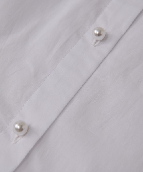 un dix cors（アンディコール）の「パール釦バンドカラーシンプルシャツ（シャツ/ブラウス・レディース・オフホワイト/ブルー/ベージュ・FREE）」の15枚目の写真
