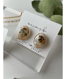 【marumusubi】シアーフラワーピアス(MA)