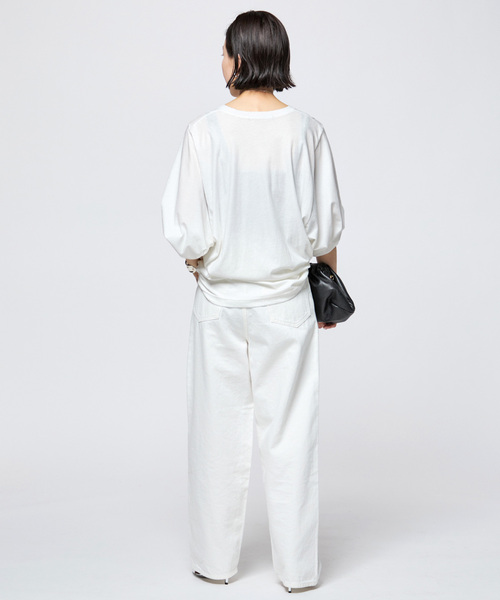 AP STUDIO(エーピーストゥディオ)の「ワイドスリーブTシャツ(Tシャツ/カットソー・レディース・ブラック/ホワイト・FREE)」の7枚目の写真