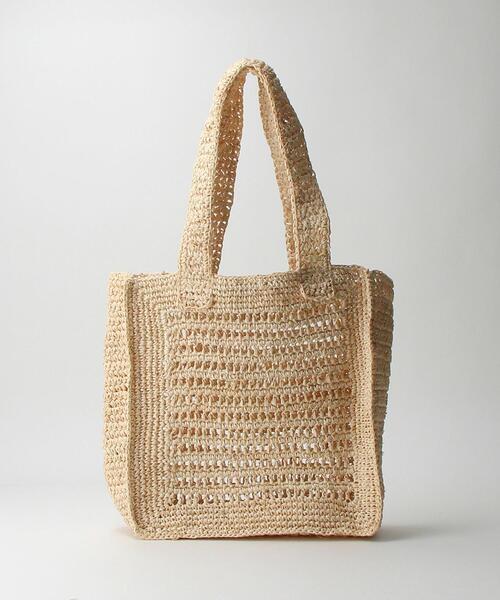 BEAUTY&YOUTH UNITED ARROWS(ビューティーアンドユースユナイテッドアローズ)の「ラフィア スカシ スクエア トートバッグ/かごバッグ(かごバッグ・レディース・ナチュラル・FREE)」の4枚目の写真