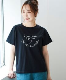 le.coeur blanc | フレンチフレーズプリントTシャツ(Tシャツ/カットソー)
