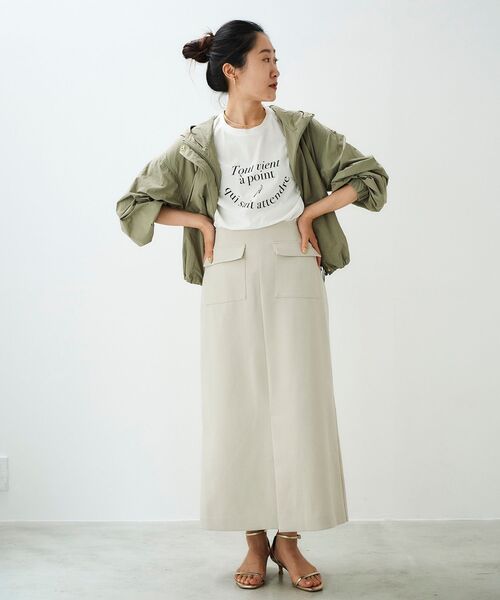 le.coeur blanc（ルクールブラン）の「フレンチフレーズプリントTシャツ（Tシャツ/カットソー・レディース・オフホワイト/ブラック・38）」の14枚目の写真